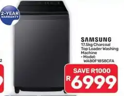 Pick n Pay Hypermarket SAMSUNG 17.5kg Charcoal Top Loader Washing Machine offer