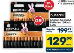 Pick n Pay Hypermarket Duracell Alkaline AA or AAA Batteries offer