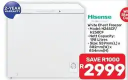 Pick n Pay Hypermarket Hisense White Chest Freezer offer