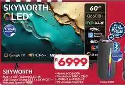 Pick n Pay Hypermarket Skyworth 60" 152cm QLED 4K LED Google TV offer