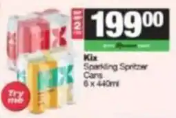 SuperSpar Kix Sparkling Spritzer Cans offer