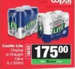 SuperSpar Castle Lite Original or Draught Cans offer