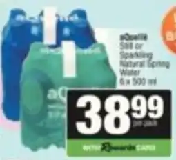Spar aQellé Still or Sparkling Natural Spring Water offer