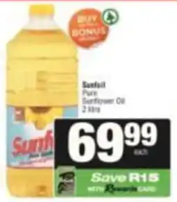 SuperSpar Sunfoil Pure Sunflower Oil offer