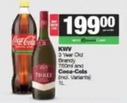 SuperSpar KWW 3 Year Old Brandy and Coca-Cola offer