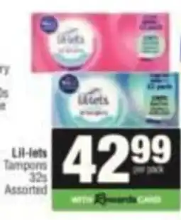 Spar Lil-lets Tampons Assorted offer