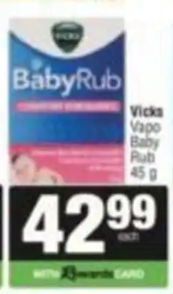 Spar Vicks BabyRub offer