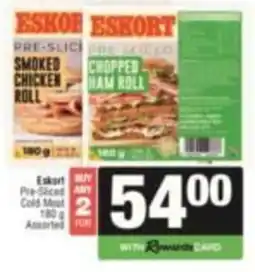 SuperSpar Eskort Pre-Sliced Cold Meat Assorted offer