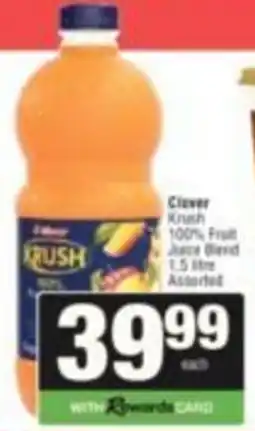 SuperSpar Clever Krush 100% Fruit Juice Blend Assorted offer