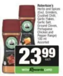SuperSpar Robertson's Herbs and Spices Assorted offer