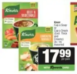 SuperSpar Knorr Cup a Soup or Cup a Snack Assorted offer