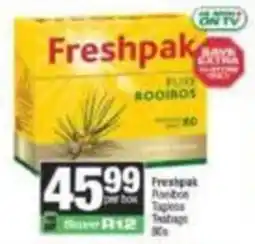 SuperSpar Freshpak Rooibos Tagless Teabags offer