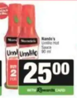 SuperSpar Nando's Umliko Hot Sauce offer