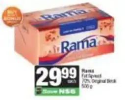 Spar Rama Fat Spread 70% Original Block offer