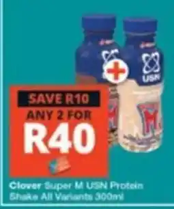 Checkers Clover Super M USN Protein Shake offer