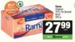 Spar Rama Original 70% Fat Spread Brick offer