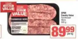 Spar Country Value Farmhouse Wors offer