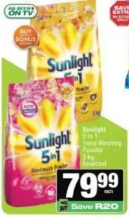 KwikSpar Sunlight 5 in 1 Hand Washing Powder Assorted offer