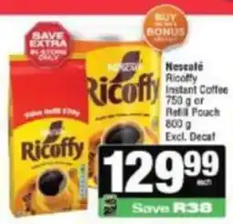 KwikSpar Nescafe Ricoffy Instant Coffee offer