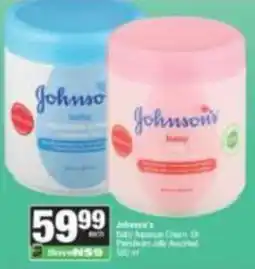 Spar Johnson's Baby Aqueous Cream Or Petroleum Jelly Alcohol Free offer