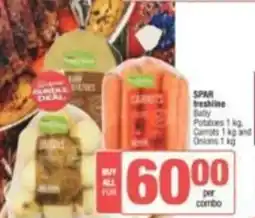 KwikSpar SPAR freshline Baby Potatoes Carrots Onions offer