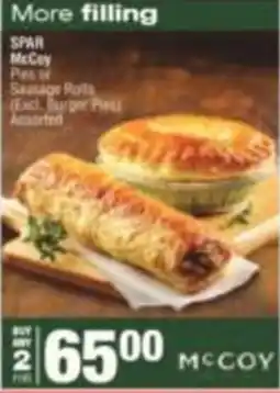 KwikSpar McCoy Pies or Sausage Rolls Assorted offer