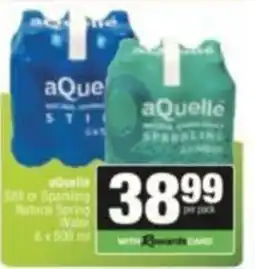 KwikSpar aQuelle Sparkling Natural Spring Water offer