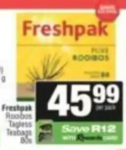KwikSpar Freshpak Rooibos Tagless Teabags offer