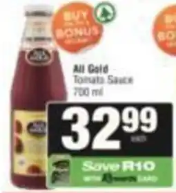 KwikSpar All Gold Tomato Sauce offer