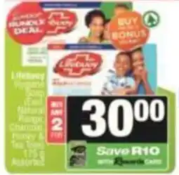 KwikSpar Lifeforce Hygiene Soap (Excl. Natural Range) Charcoal Honey & Tea Tree Assorted offer