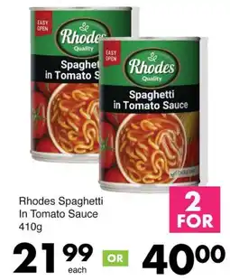 Save Rhodes Spaghetti In Tomato Sauce offer