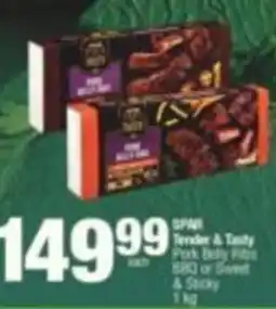 SuperSpar SPAM Tender & Tasty Pork Belly Ribs offer