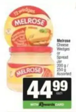 SuperSpar Melrose Cheese Wedges or Spread Assorted offer