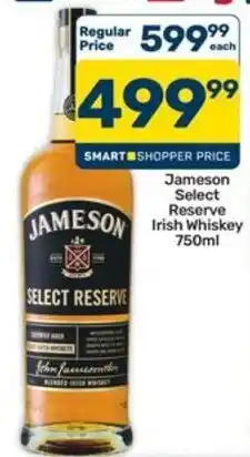 Pick n Pay Hypermarket Jameson Select Reserve Irish Whiskey offer