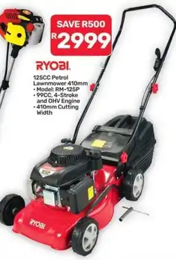 Pick n Pay Hypermarket RYOBI 125CC Petrol Lawnmower 410mm offer