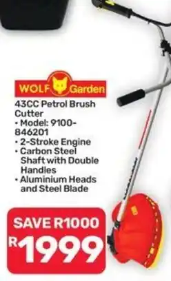 Pick n Pay Hypermarket WOLF Garden 43CC Petrol Brush Cutter offer