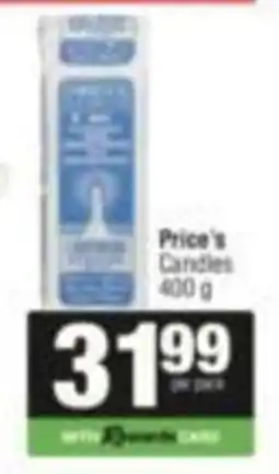 Spar Price's Candles offer