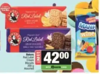 SuperSpar Bakers Red Label Cream Biscuits Assorted offer