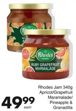 Save Rhodes Jam Apricot/Grapefruit Maramalade/ Pineapple & Granadilla offer