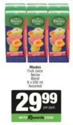 SuperSpar Rhodes Fruit Juice Nectar Blend Assorted offer