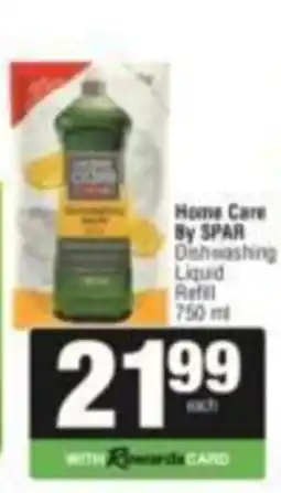 Spar Home Care By SPAR Dishwashing Liquid Refill offer