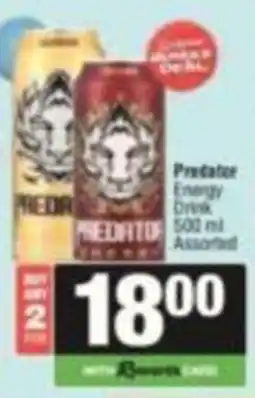 SuperSpar Predator Energy Drink 500 ml Assorted offer