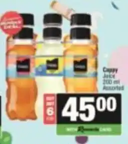 SuperSpar Cappy Juice 200 ml Assorted offer