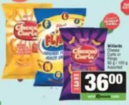 SuperSpar Willards Cheese Curls or Flings Assorted offer