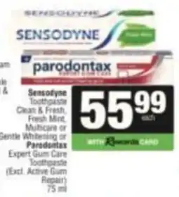 SuperSpar Sensodyne parodontax offer