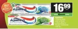SuperSpar Aquafresh toothpaste offer