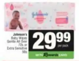 SuperSpar Johnson's Baby Wipes offer