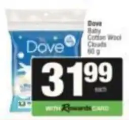 SuperSpar Dove Baby Cotton Wool Cloths offer