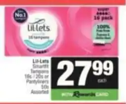 SuperSpar Lil-Lets Smartfit Tampons Assorted offer