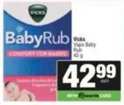 SuperSpar Vicks BabyRub offer